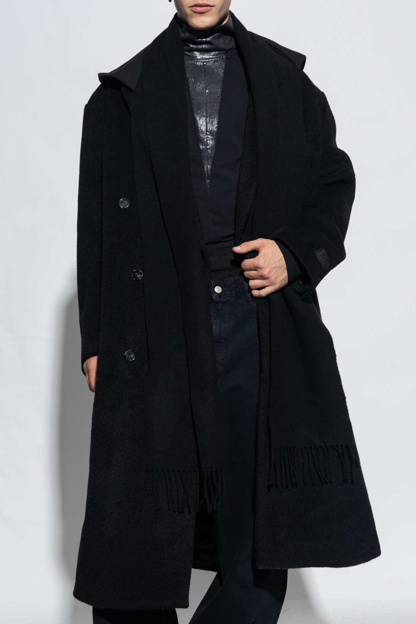 Boys black wool coat best sale